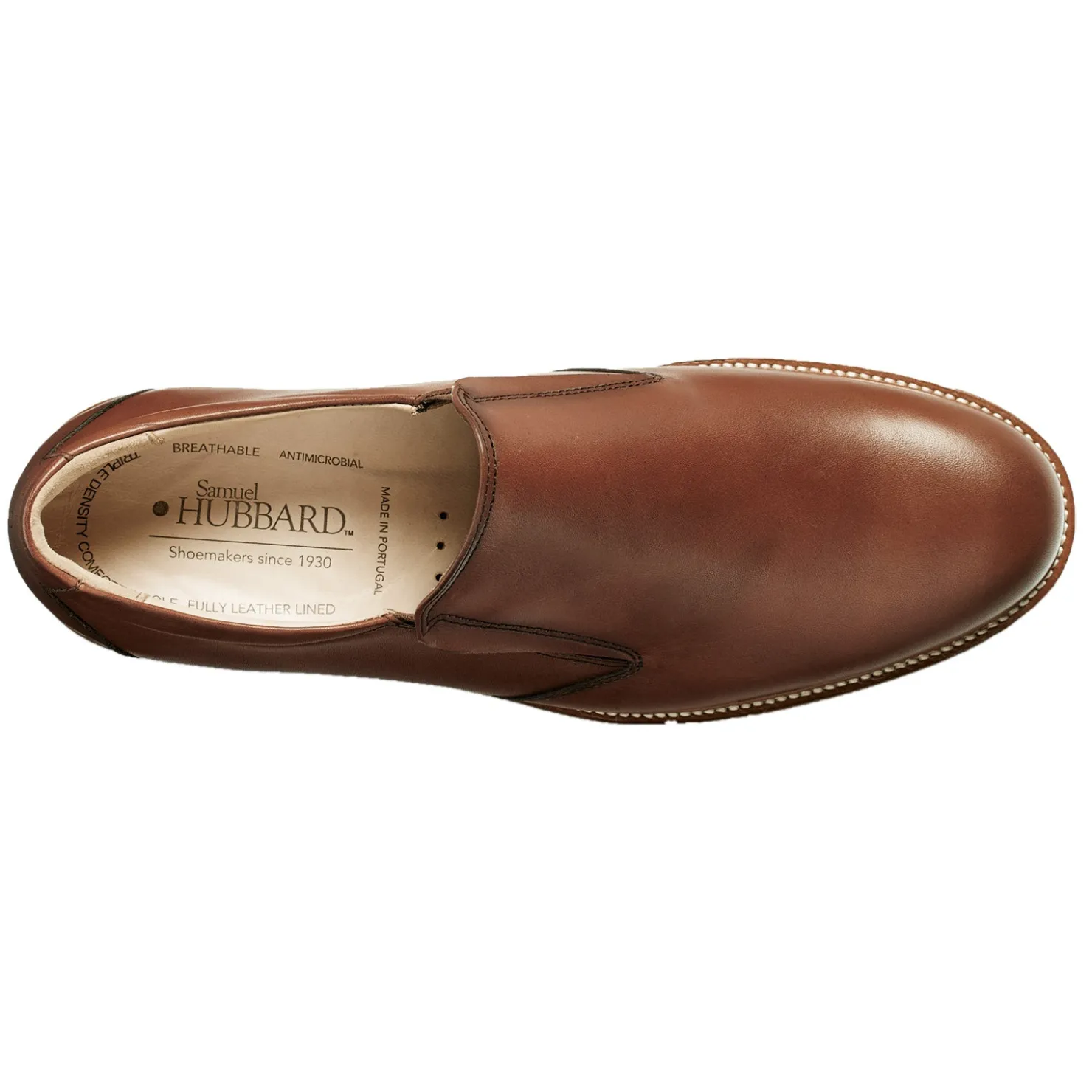 Loafers*Samuel Hubbard Men's , Frequent Traveler Slip-On Whiskey Tan Leather