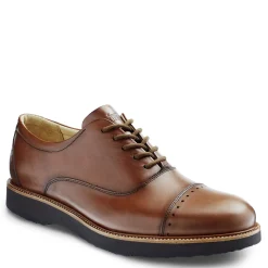 Dress*Samuel Hubbard Men's , Market Cap Oxford Whiskey Tan Leather