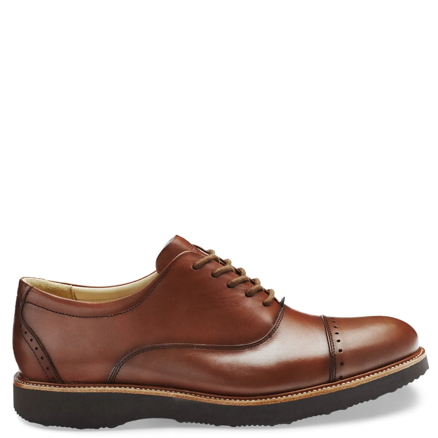 Dress*Samuel Hubbard Men's , Market Cap Oxford Whiskey Tan Leather
