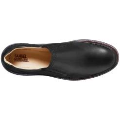 Loafers*Samuel Hubbard Men's , Rafael Slip-On Black Leather
