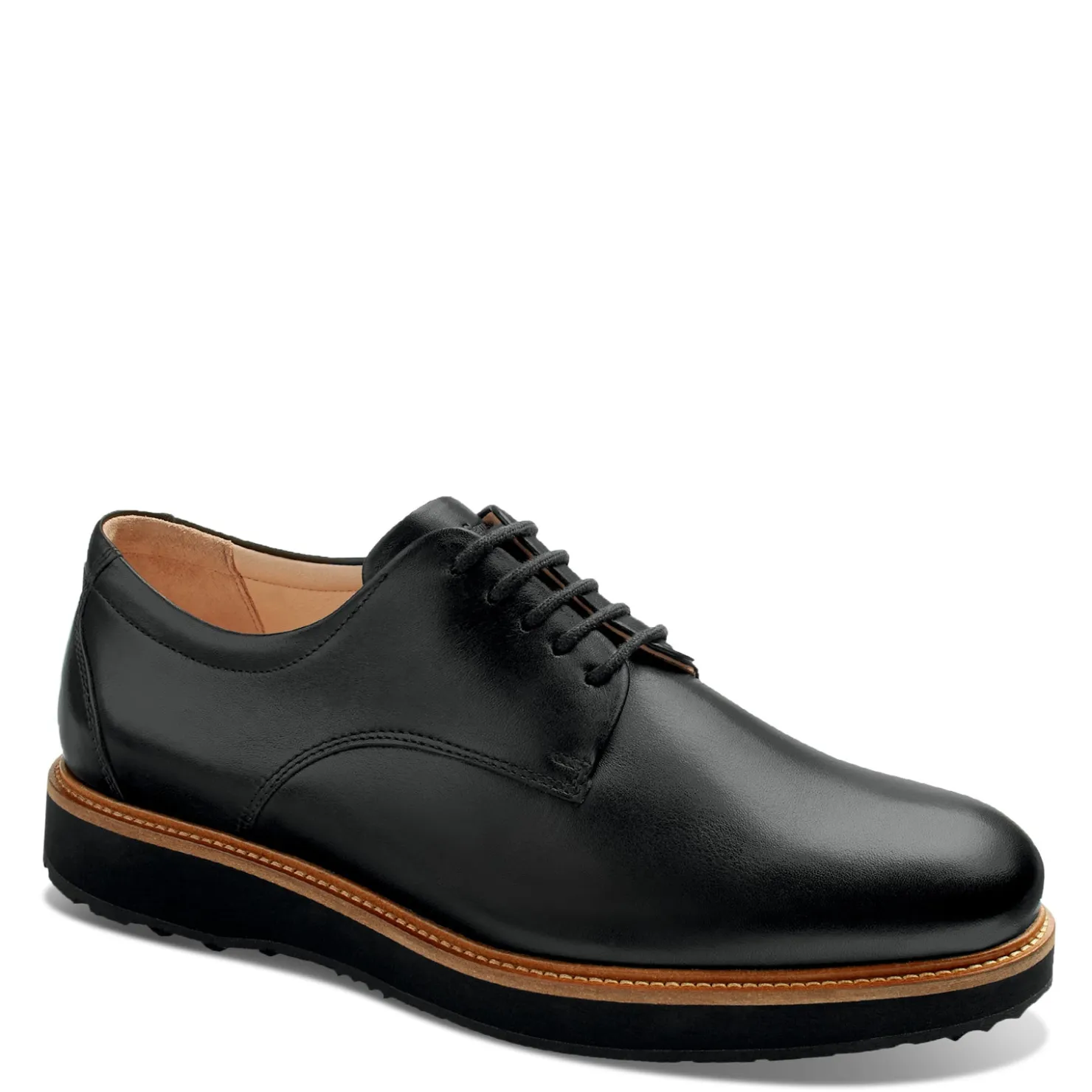 Dress*Samuel Hubbard Men's , Rainy Day Founder Oxford Black Leather