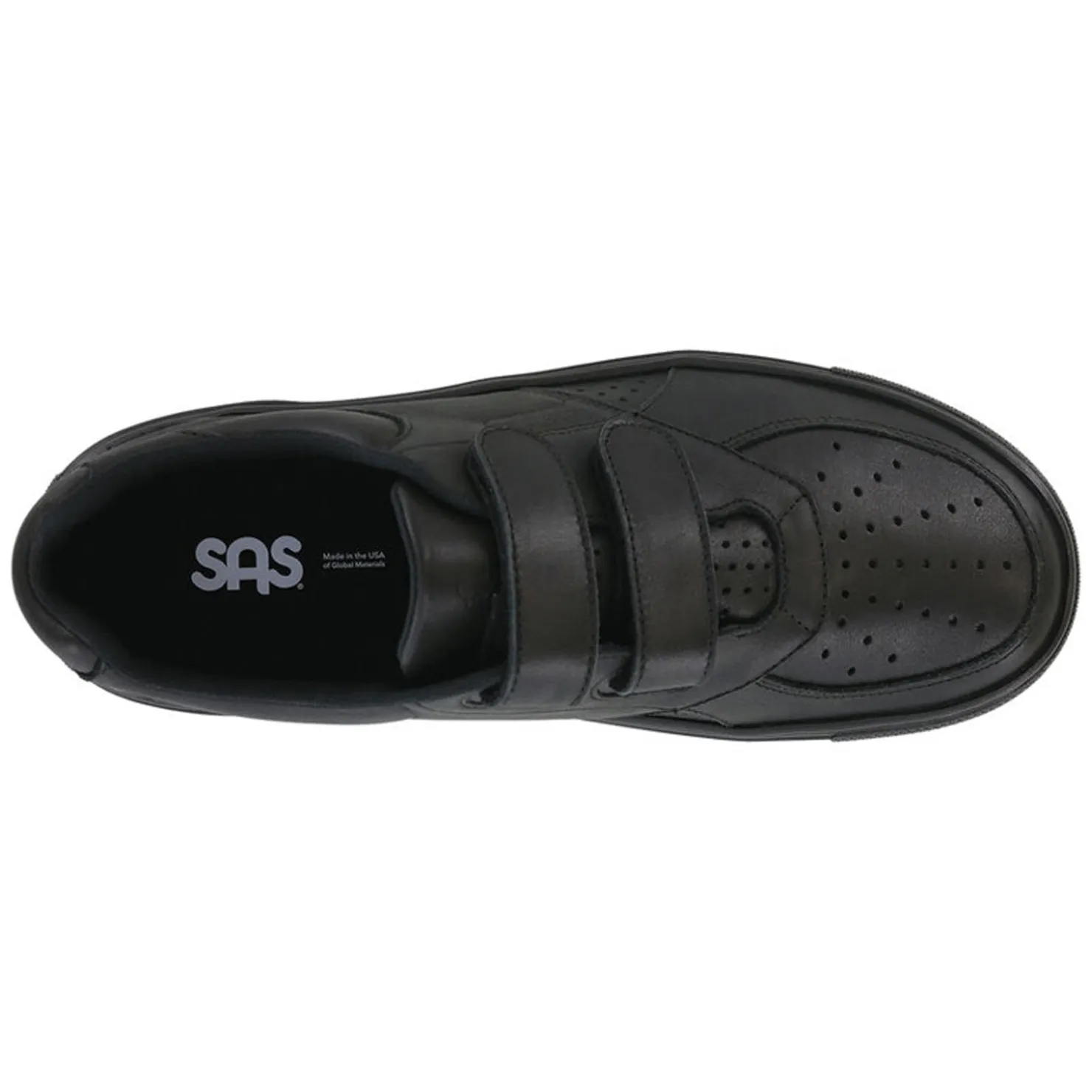 Fashion & Street*SAS Men's , High Street Hook and Loop Sneaker Black
