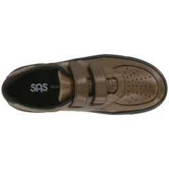 Fashion & Street*SAS Men's , High Street Hook and Loop Sneaker Mahogany