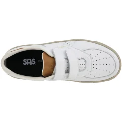 Fashion & Street*SAS Men's , High Street Hook and Loop Sneaker White