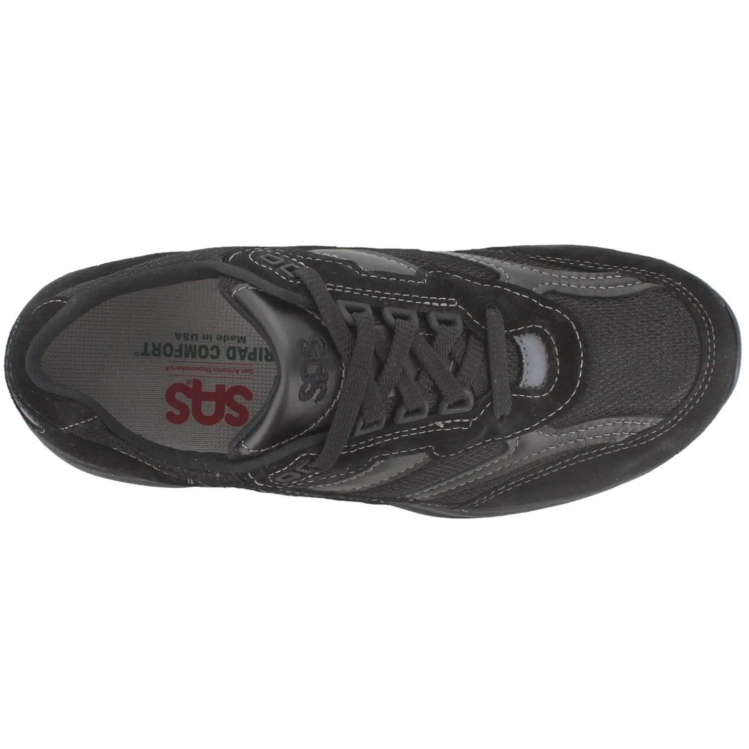 Walking*SAS Men's , Journey Mesh Walking Shoe Black