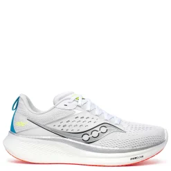 Running*Saucony Men's , Ride 17 Running Shoe White/Vizi