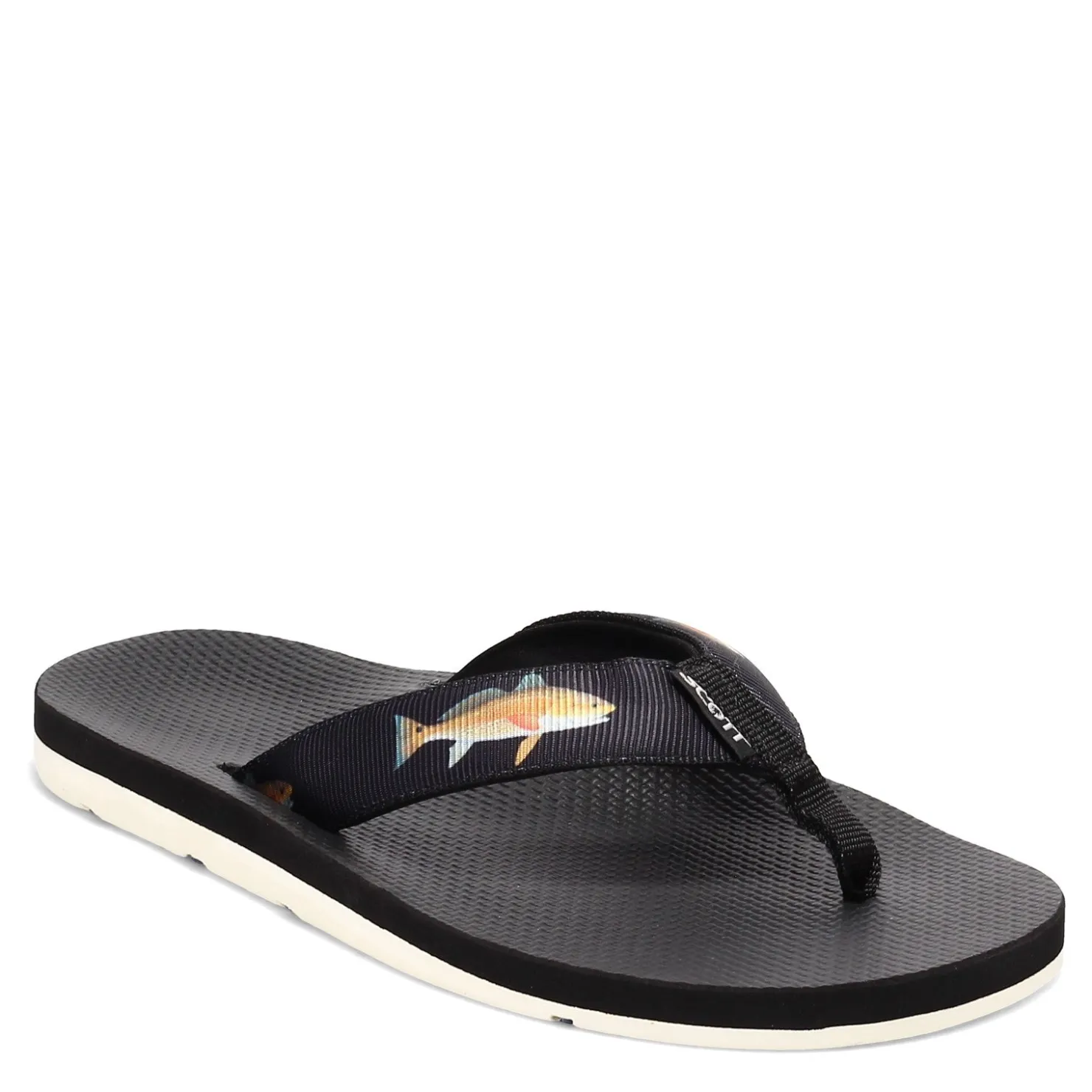 Flip Flops*Scott Hawaii Men's , Kaikane Sandal Black