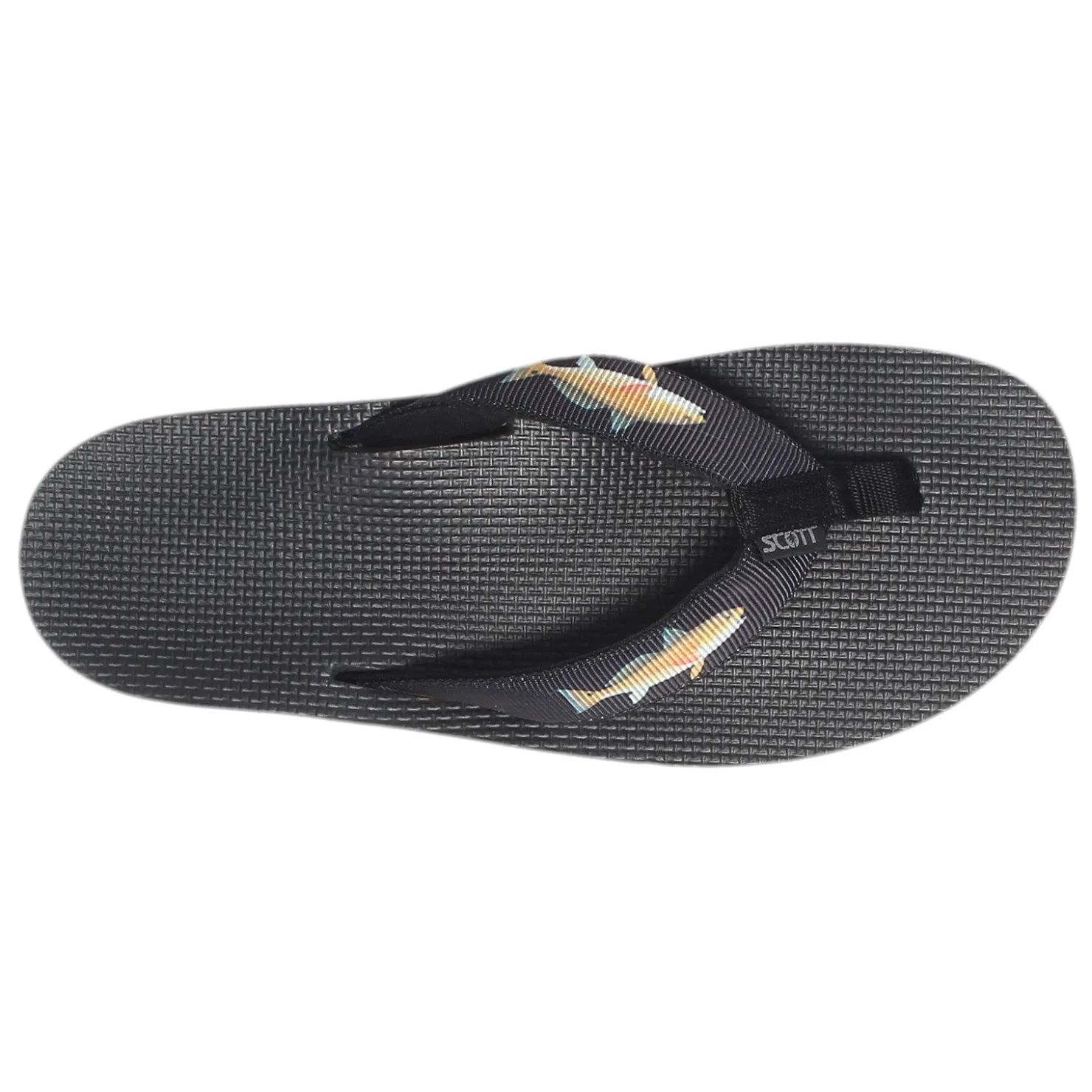 Flip Flops*Scott Hawaii Men's , Kaikane Sandal Black