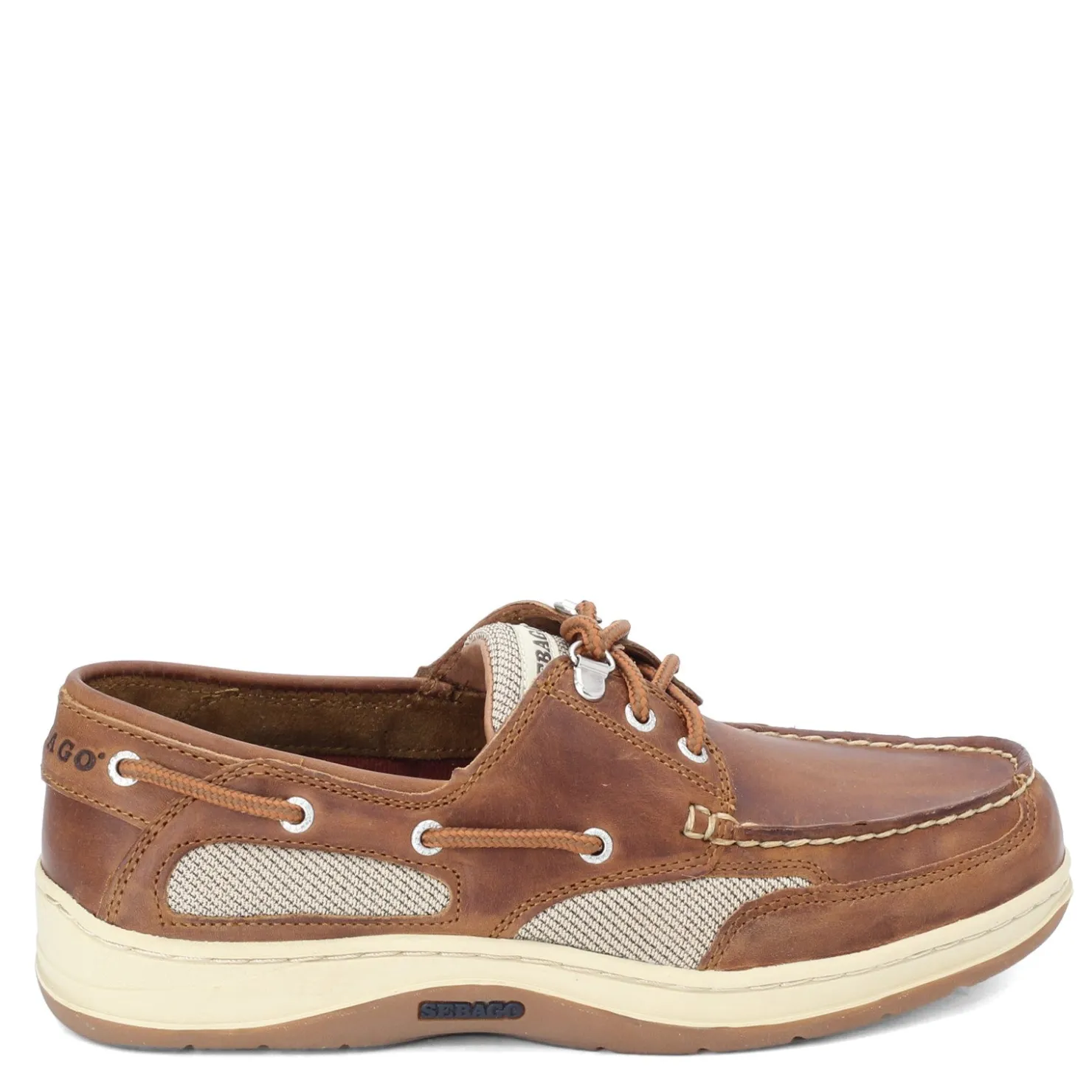 Boat Shoes*Sebago Men's , Clovehitch Boat Shoe Brown Cinnamon