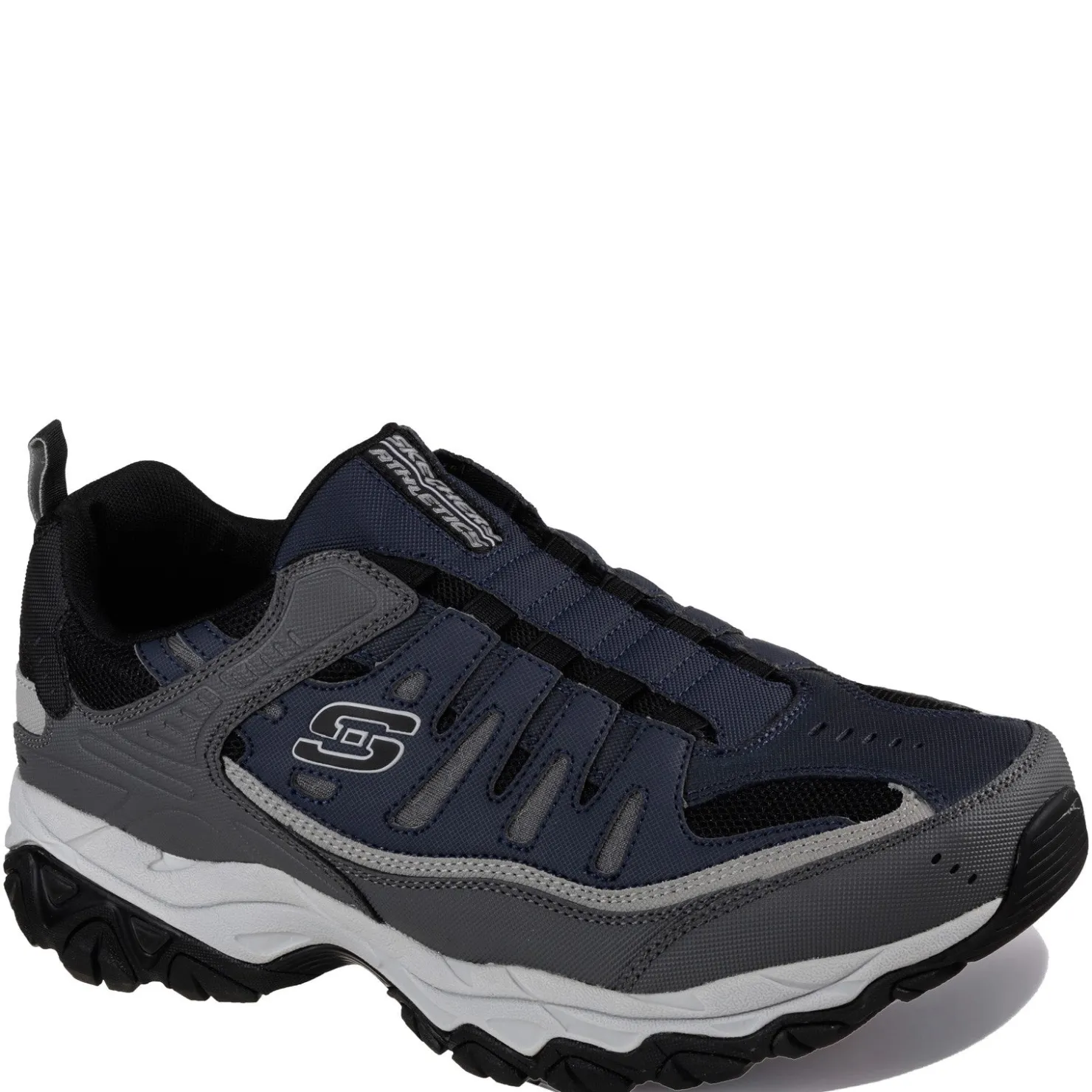 Sneakers & Athletics*Skechers Men's , After Burn M. Fit Sneaker - Wide Width Navy/Grey