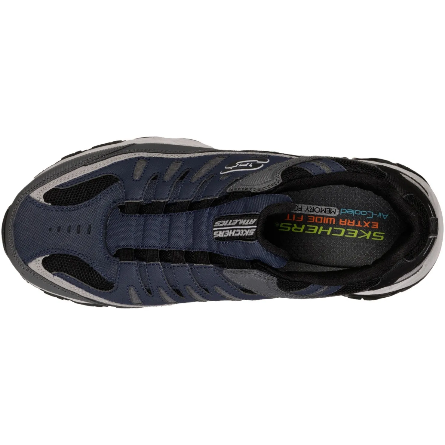 Sneakers & Athletics*Skechers Men's , After Burn M. Fit Sneaker - Wide Width Navy/Grey