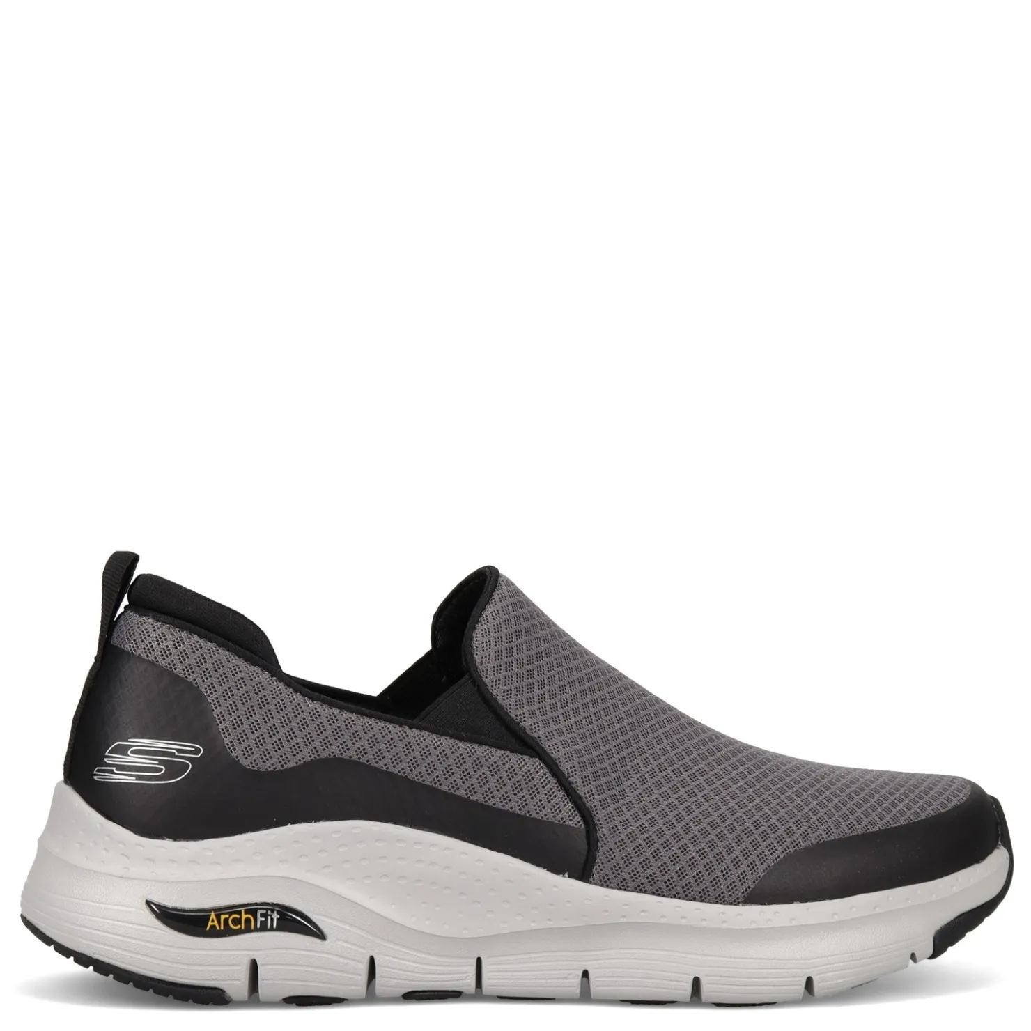 Slip-On Shoes*Skechers Men's , Arch Fit - Banlin Slip-On Sneaker Charcoal/Black