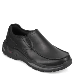 Loafers*Skechers Men's , Arch Fit Motley - Hust Slip-On - Wide Width Black