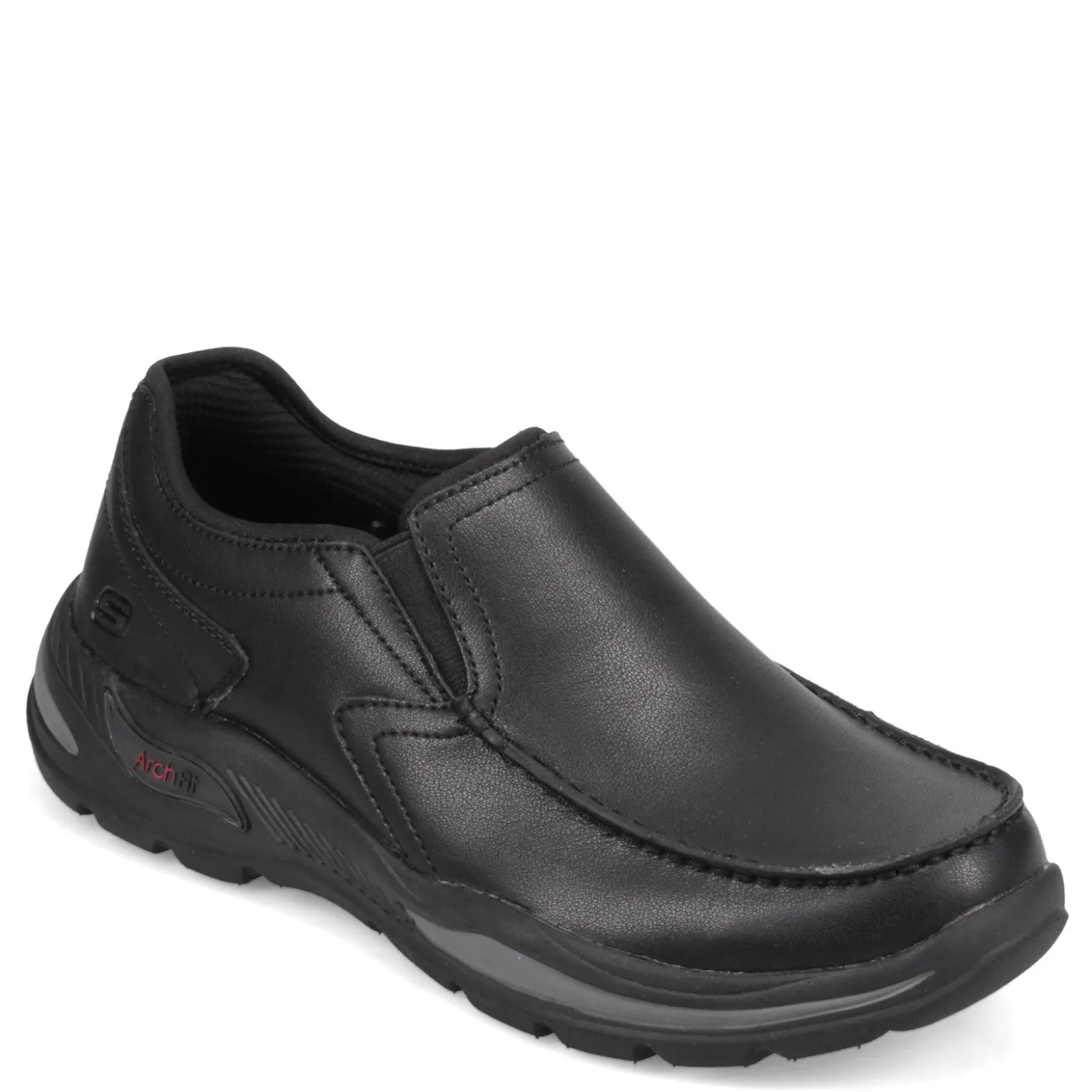 Walking*Skechers Men's , Arch Fit Motley - Hust Slip-On - Wide Width Black