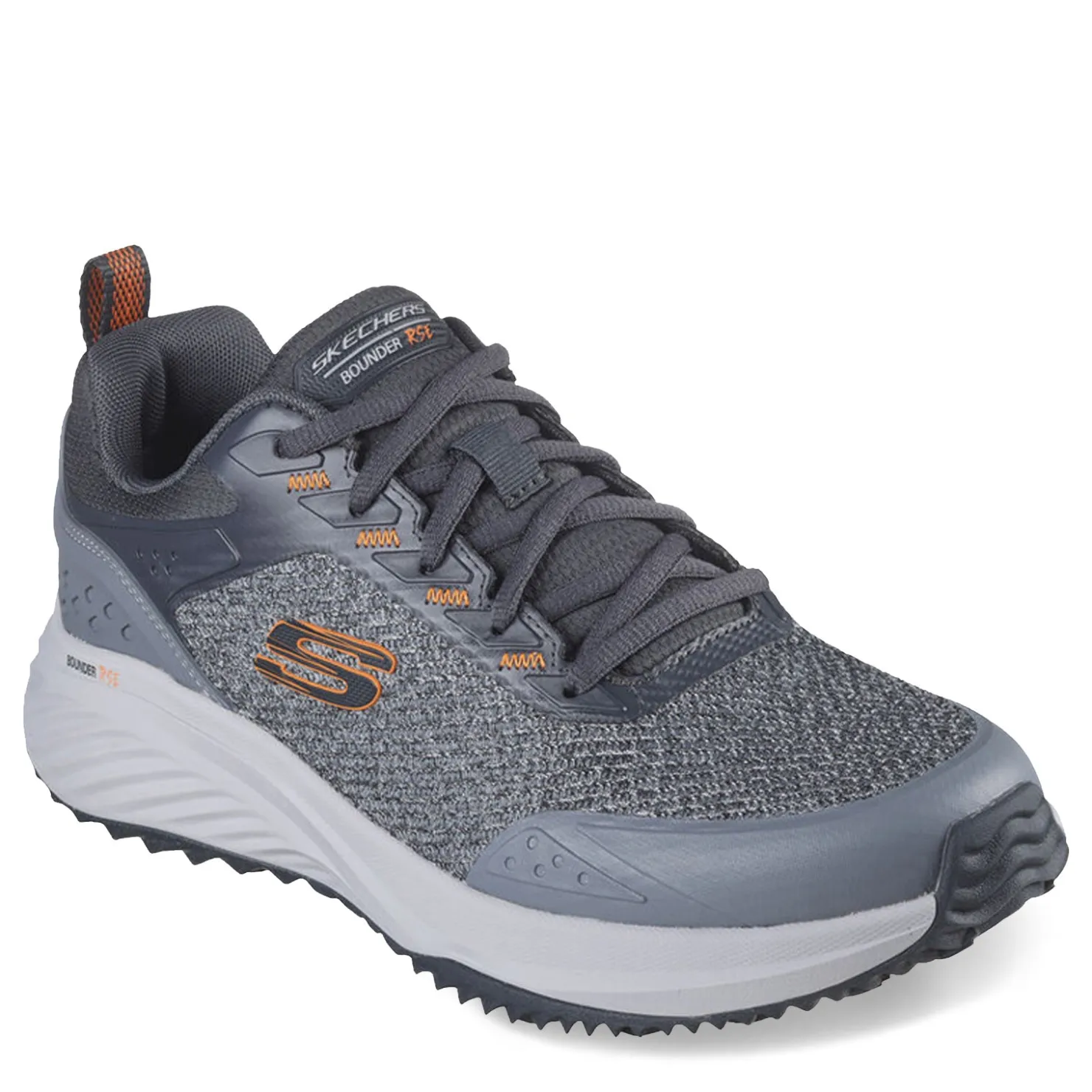 Walking*Skechers Men's , Bounder RSE - Hazlet Sneaker - Wide Width Grey/Orange