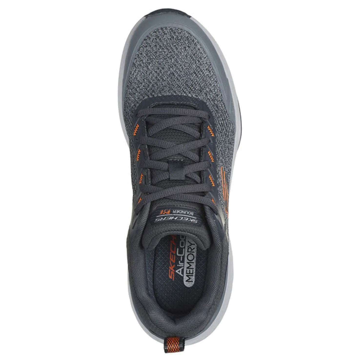 Walking*Skechers Men's , Bounder RSE - Hazlet Sneaker - Wide Width Grey/Orange