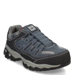 Work & Safety*Skechers Work Men's Skechers, Cankton - Ebbitt Steel Toe Work Shoe - Wide Width Navy/Grey