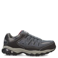 Work & Safety*Skechers Work Men's Skechers, Cankton - Ebbitt Steel Toe Work Shoe - Wide Width Navy/Grey