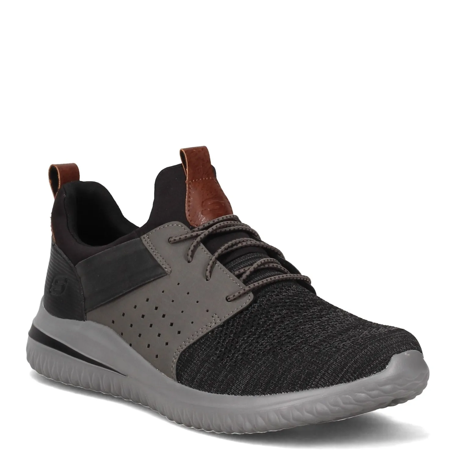 Oxfords*Skechers Men's , Delson 3.0 - Cicada Sneaker Black / Gray