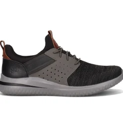 Oxfords*Skechers Men's , Delson 3.0 - Cicada Sneaker Black / Gray