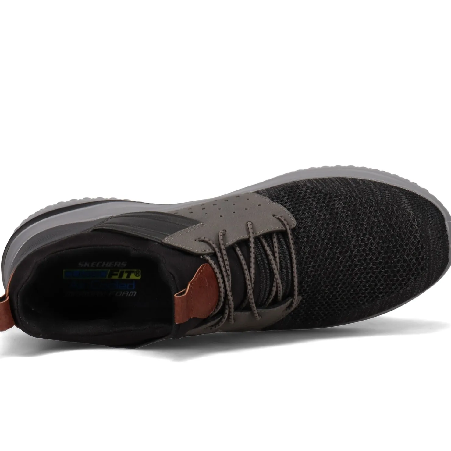 Oxfords*Skechers Men's , Delson 3.0 - Cicada Sneaker Black / Gray