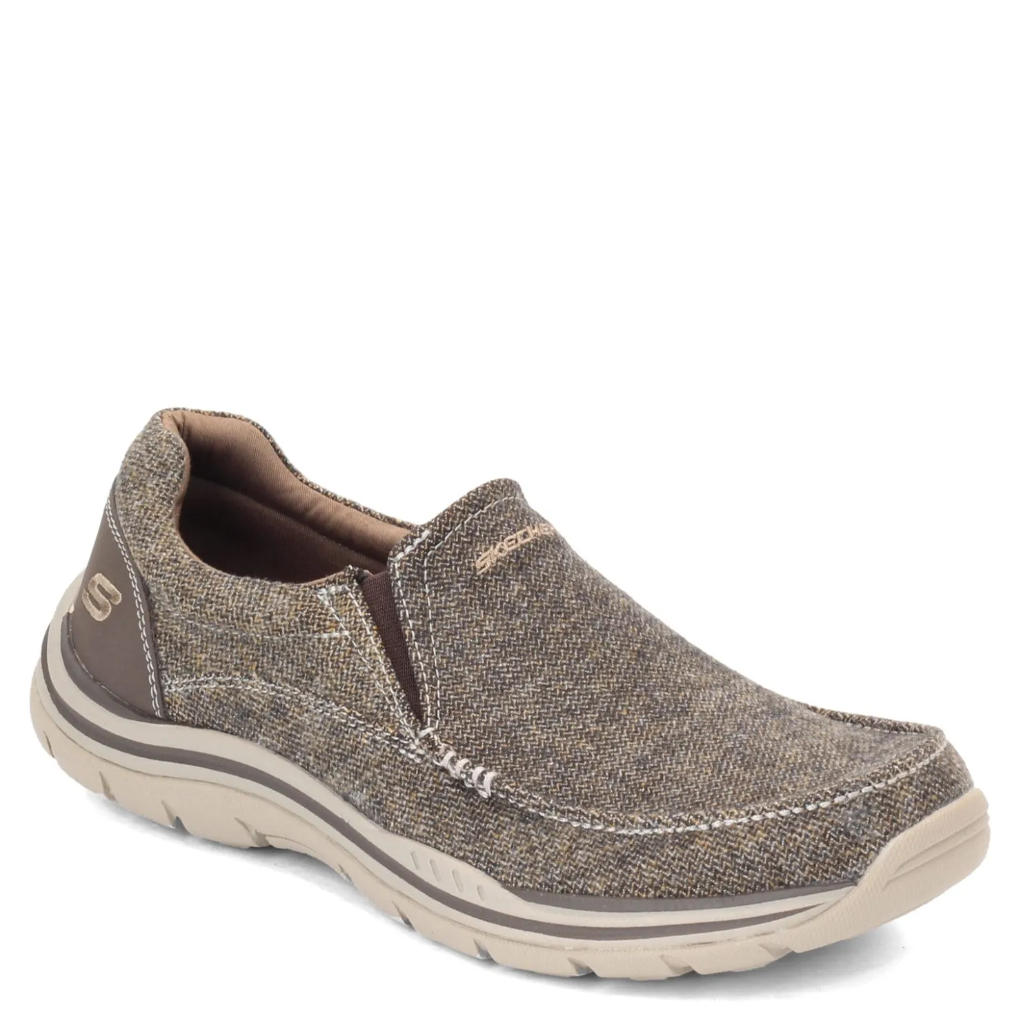Slip-On Shoes*Skechers Men's , Expected - Avillo Slip-On Dark Brown