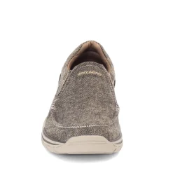 Slip-On Shoes*Skechers Men's , Expected - Avillo Slip-On Dark Brown