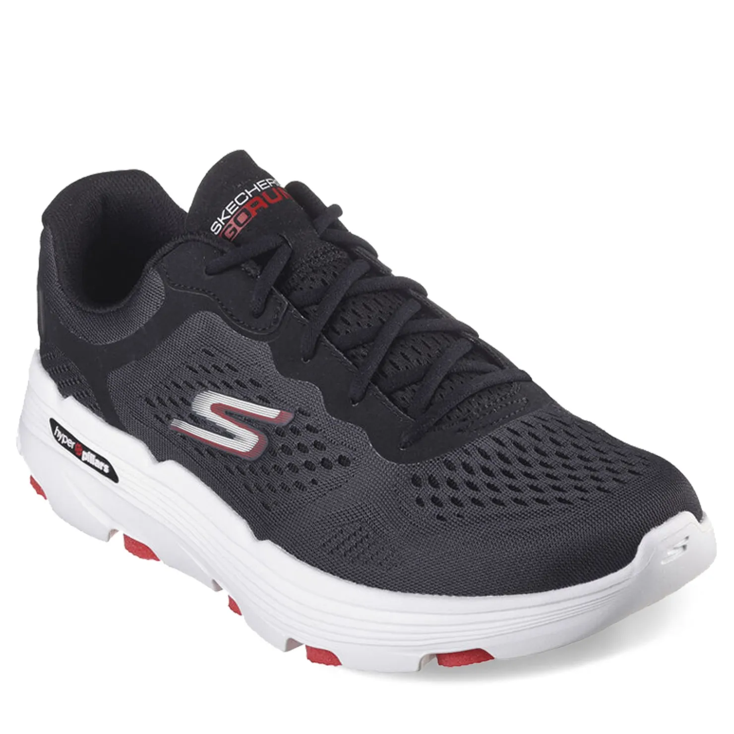 Running*Skechers Men's , GO RUN 7.0 Running Shoe Charcoal Black Red