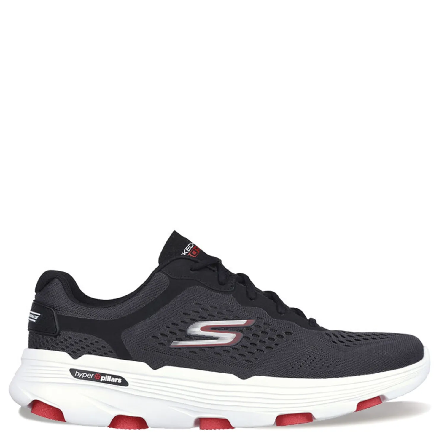 Running*Skechers Men's , GO RUN 7.0 Running Shoe Charcoal Black Red