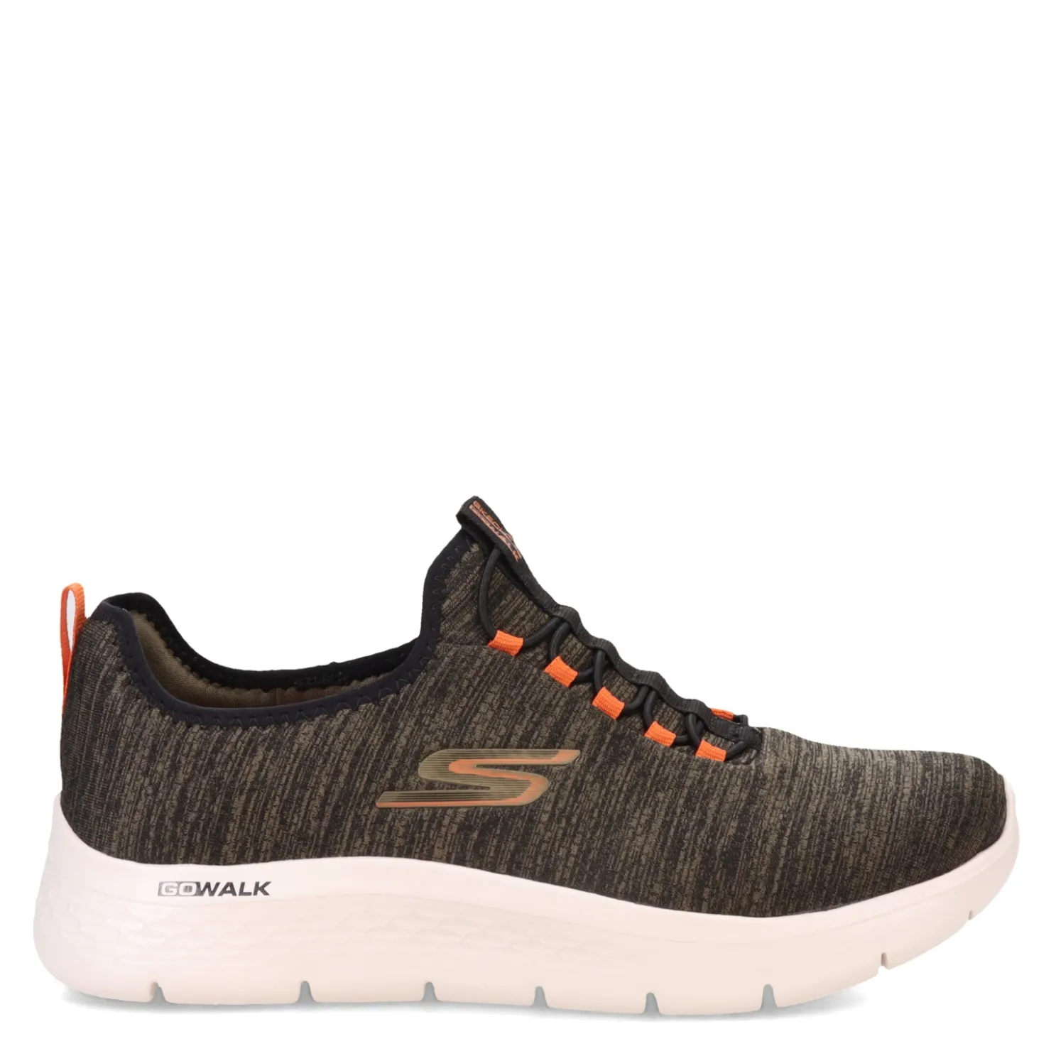 Walking*Skechers Men's , GO WALK Flex - Ultra Sneakers - Extra Wide Width Olive Black