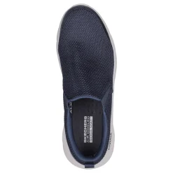 Walking*Skechers Men's , GO WALK Flex - Impeccable II Walking Shoe Navy Grey