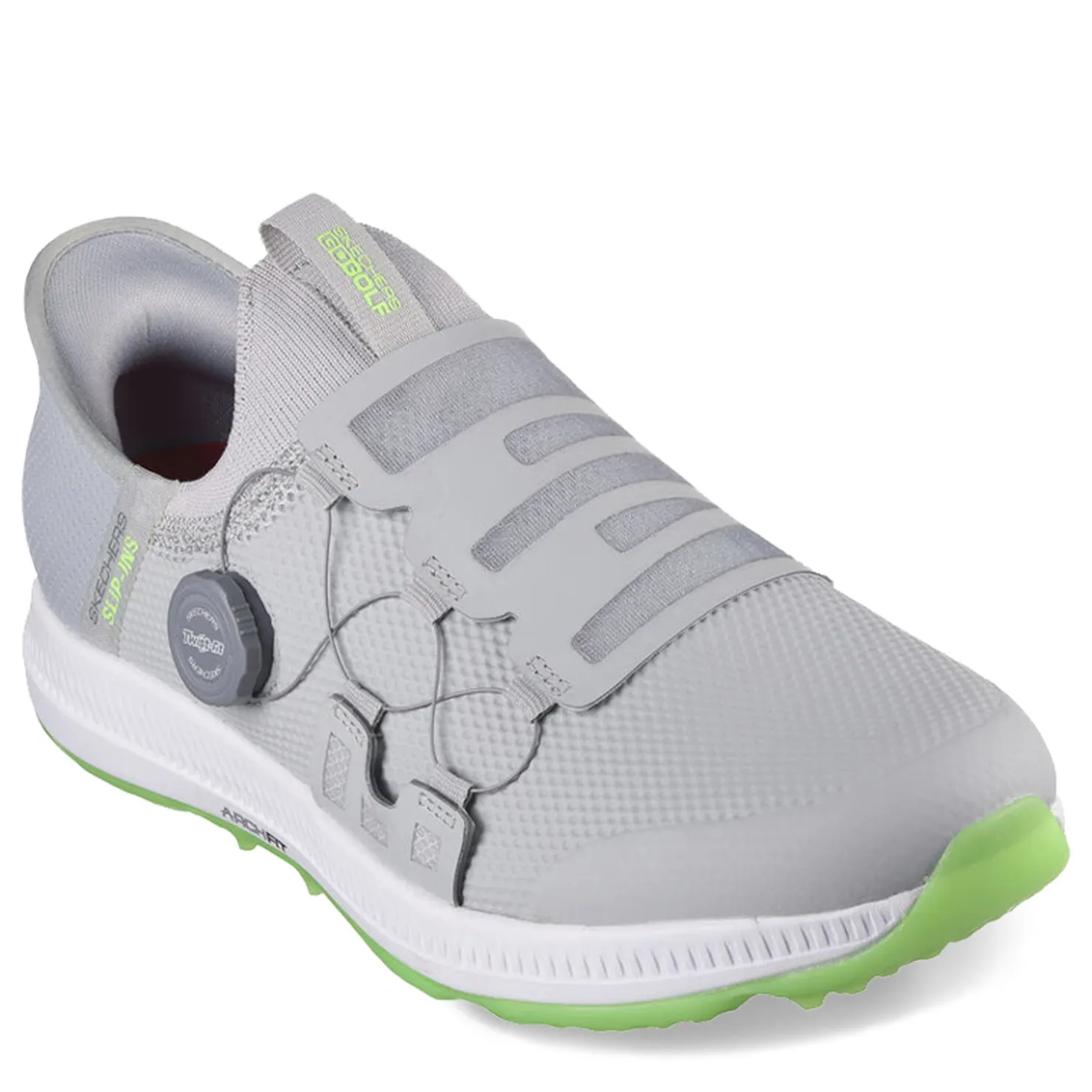 Sneakers & Athletics*Skechers Men's , GOgolf: Elite 5 - Slip 'In Golf Shoe Grey/Lime