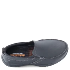 Loafers*Skechers Men's , Harper Forde Slip on Shoe Extra Wide Width Black