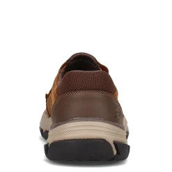 Loafers*Skechers Men's , Relaxed Fit: Respected - Catel Slip-On Dark Brown