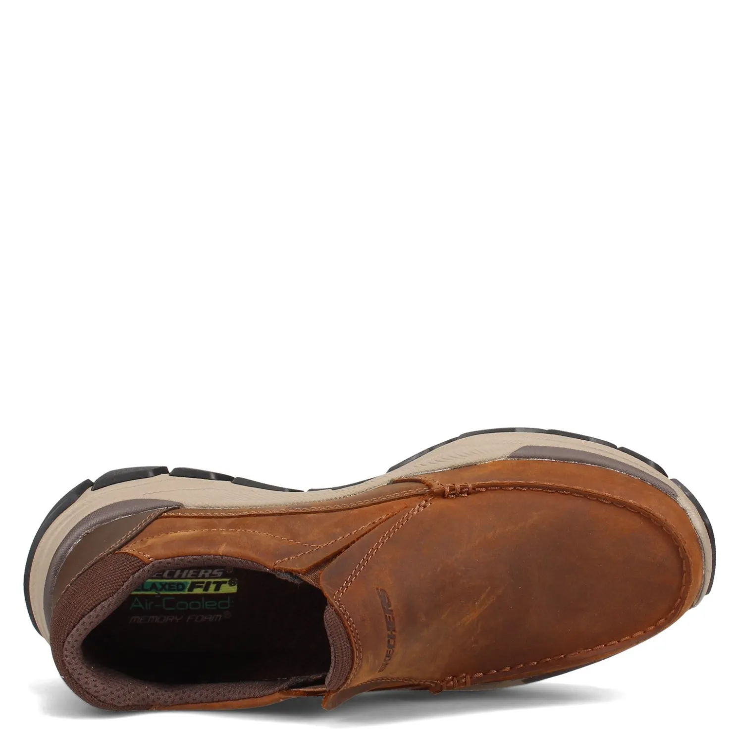 Loafers*Skechers Men's , Relaxed Fit: Respected - Catel Slip-On Dark Brown