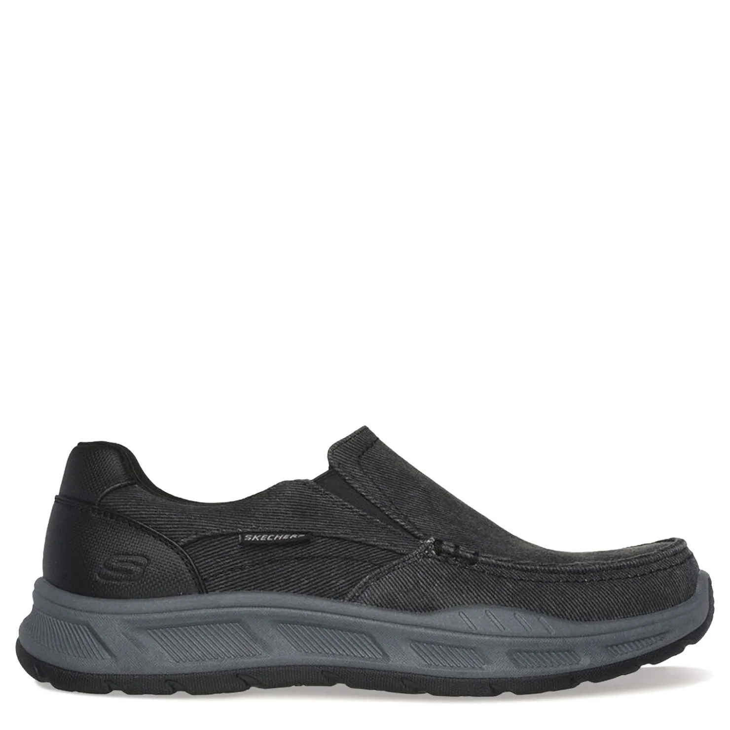 Slip-On Shoes*Skechers Men's , Relaxed Fit: Cohagen - Vierra Sneaker - Extra Wide Width Black Canvas