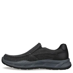 Slip-On Shoes*Skechers Men's , Relaxed Fit: Cohagen - Vierra Sneaker - Extra Wide Width Black Canvas