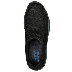Walking*Skechers Men's , Relaxed Fit: Cohagen - Knit Walk Sneaker Black Knit