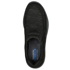 Slip-On Shoes*Skechers Men's , Relaxed Fit: Cohagen - Knit Walk Sneaker - Extra Wide Width Black Knit