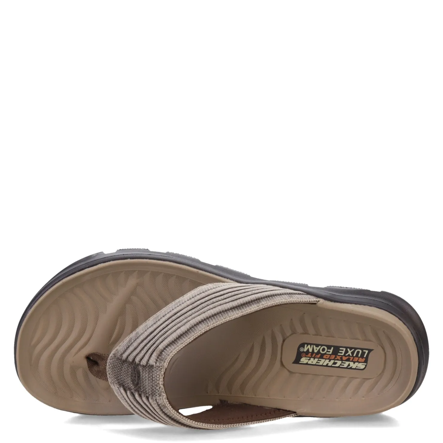 Flip Flops*Skechers Men's , Relaxed Fit: Alcano - Vencino Sandal Light Brown