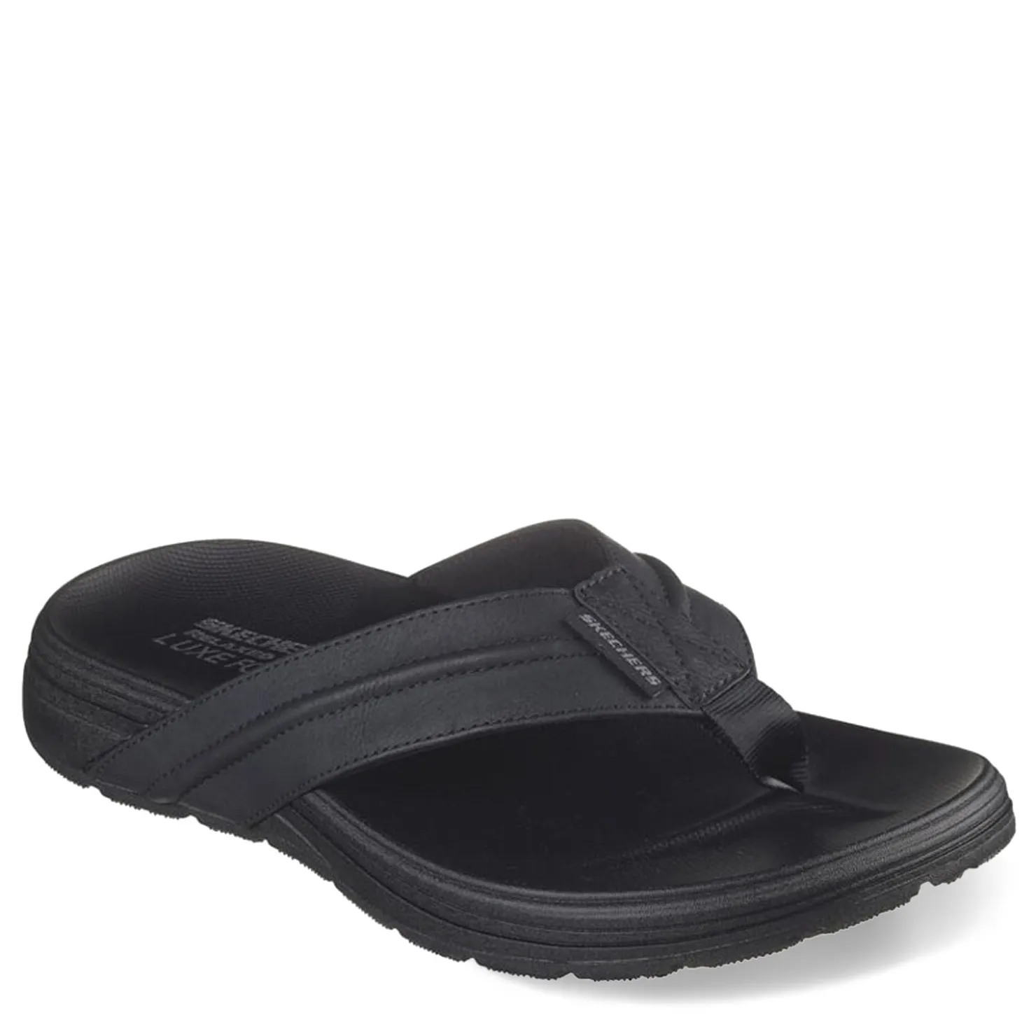 Sandals*Skechers Men's , Relaxed Fit: Supreme - Bosnia Sandal Black