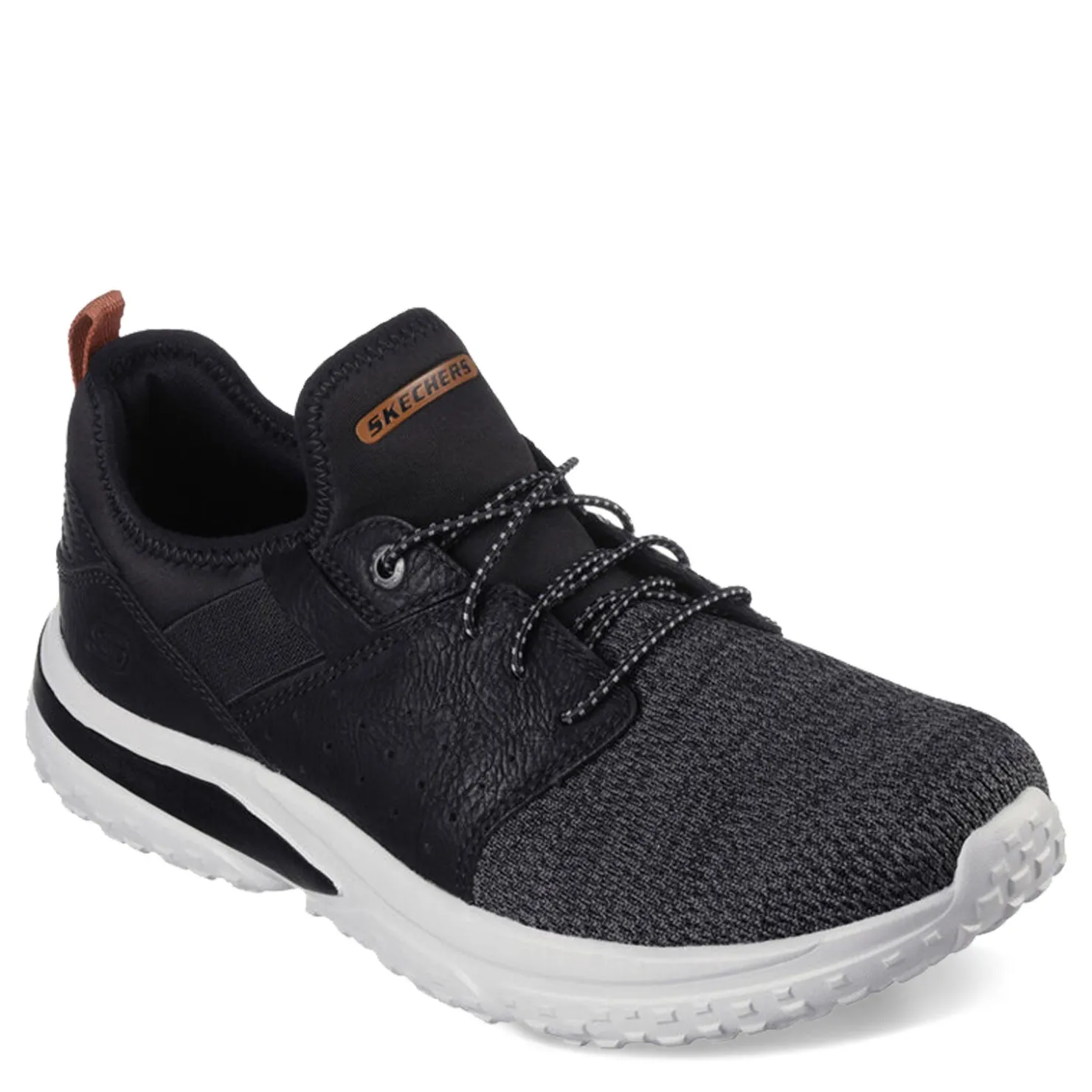 Sneakers & Athletics*Skechers Men's , Relaxed Fit: Solvano - Caspian Sneaker Black Knit/Synthetic