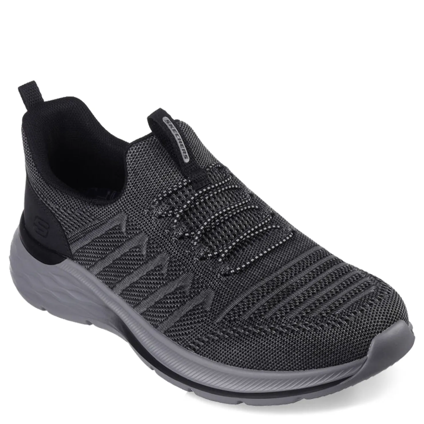 Walking*Skechers Men's , Relaxed Fit: Garner – Crispin Sneaker Black Mesh