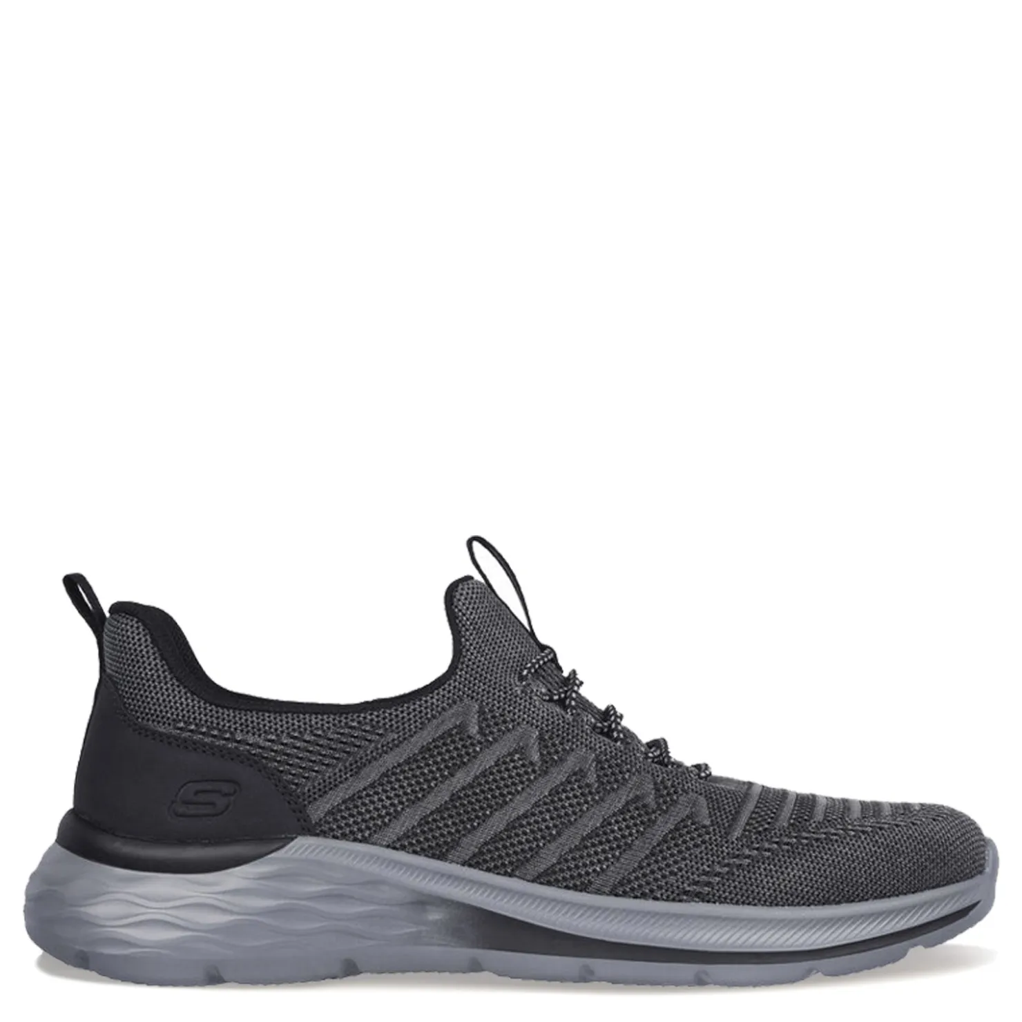 Walking*Skechers Men's , Relaxed Fit: Garner – Crispin Sneaker Black Mesh