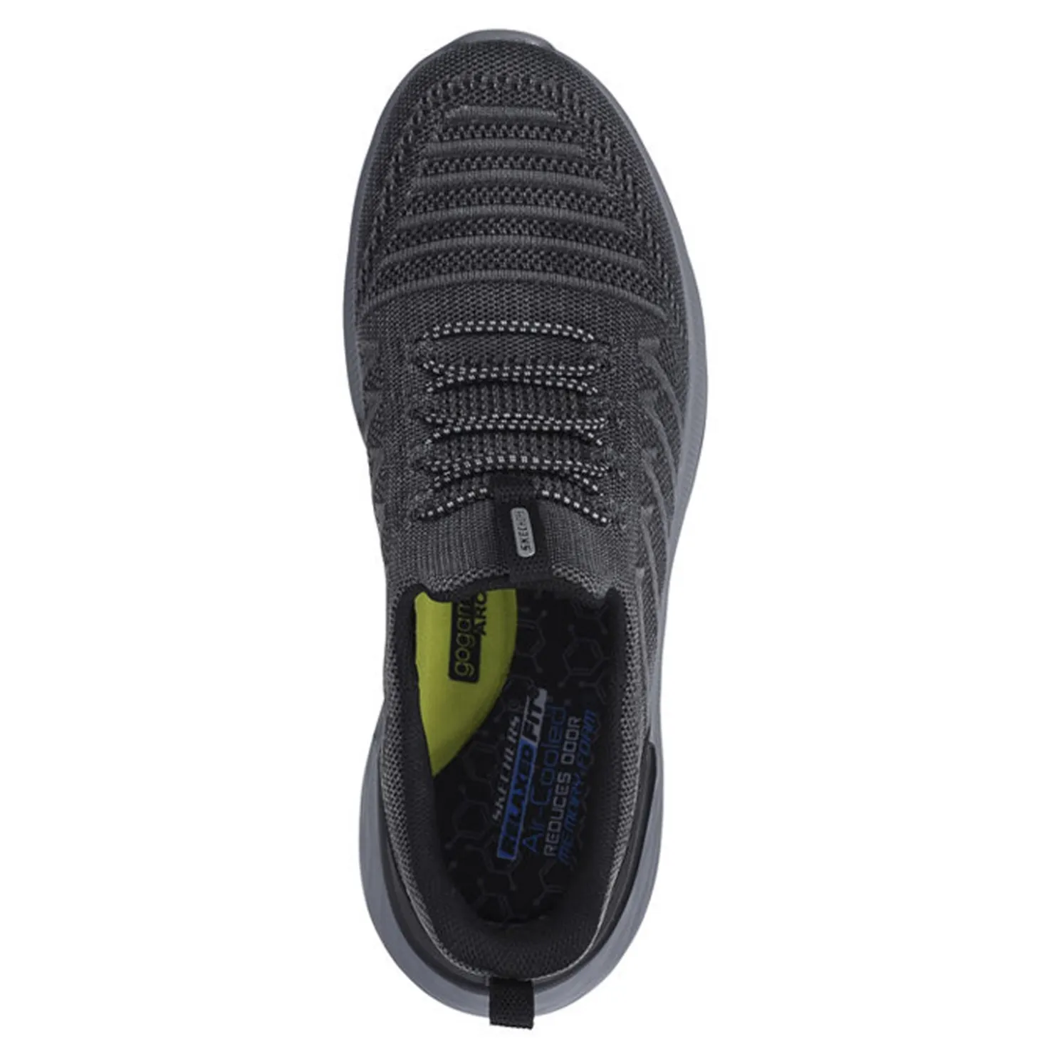 Walking*Skechers Men's , Relaxed Fit: Garner – Crispin Sneaker Black Mesh