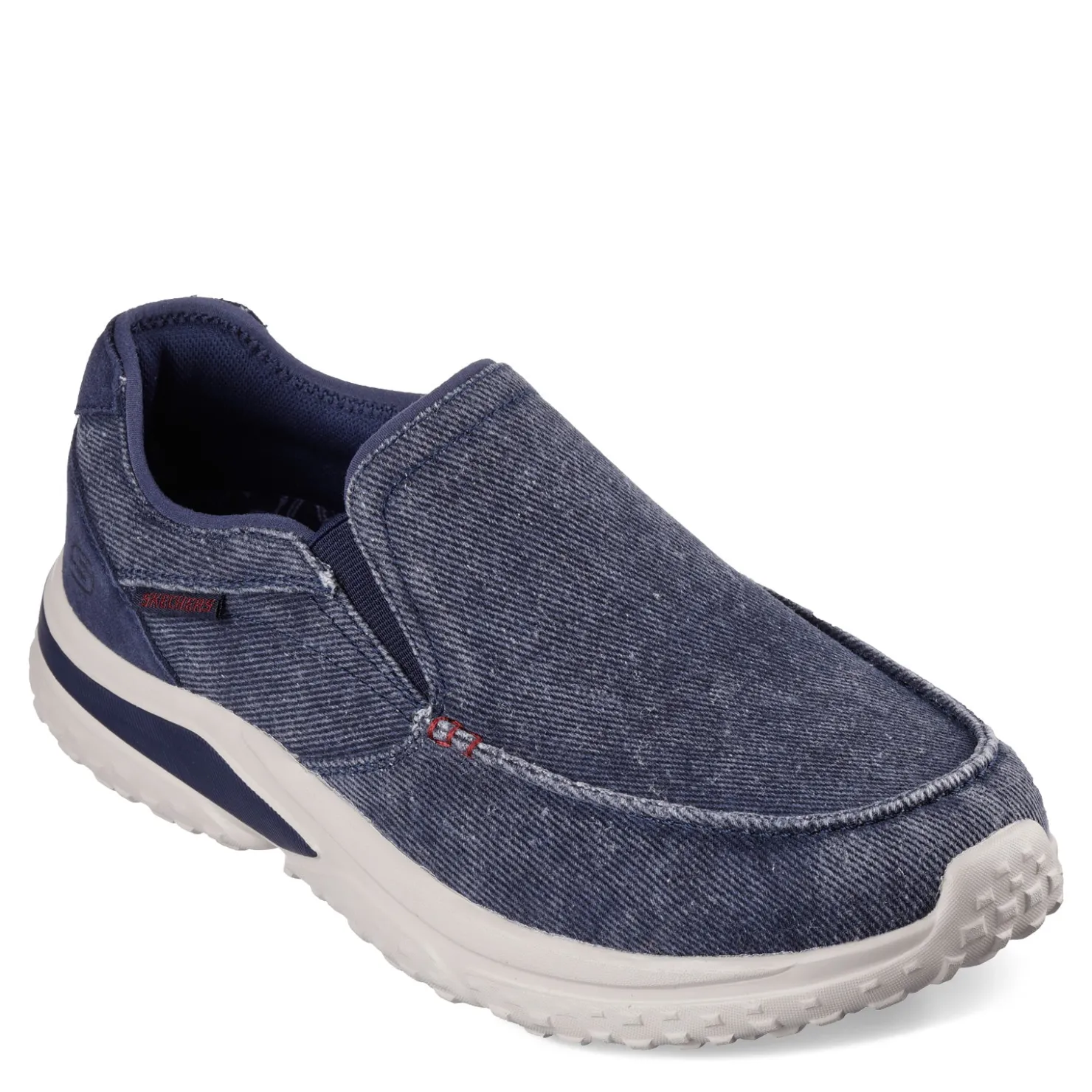 Sneakers & Athletics*Skechers Men's , Relaxed Fit: Solvano – Varone Slip-On Navy Canvas