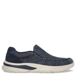 Sneakers & Athletics*Skechers Men's , Relaxed Fit: Solvano – Varone Slip-On Navy Canvas