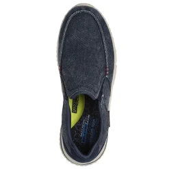 Sneakers & Athletics*Skechers Men's , Relaxed Fit: Solvano – Varone Slip-On Navy Canvas