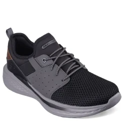 Sneakers & Athletics*Skechers Men's , Relaxed Fit: Slade - Raymar Sneaker Black Grey Mesh