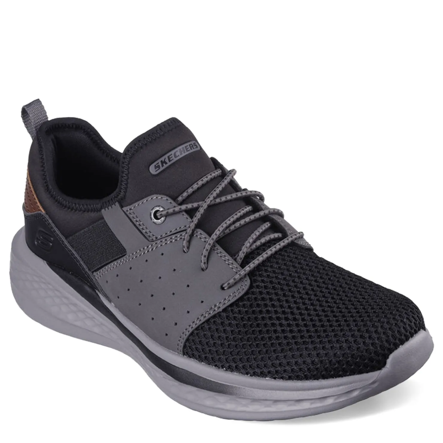 Sneakers & Athletics*Skechers Men's , Relaxed Fit: Slade - Raymar Sneaker Black Grey Mesh